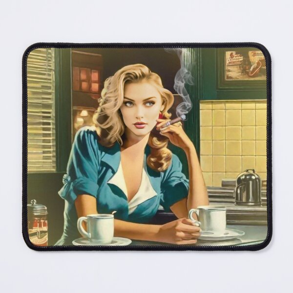 Item preview, 1950s Diner Diva: Coffee and Cigars designed and sold by Sanctum Icons.