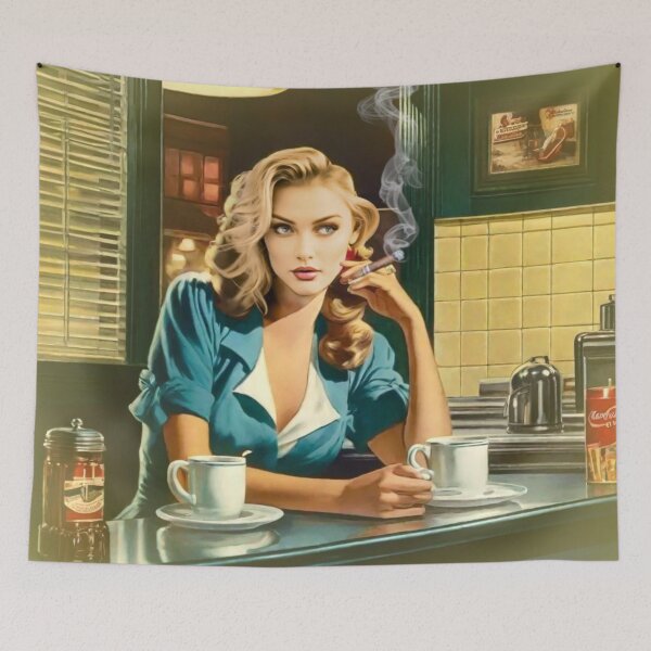 Item preview, 1950s Diner Diva: Coffee and Cigars designed and sold by Sanctum Icons.