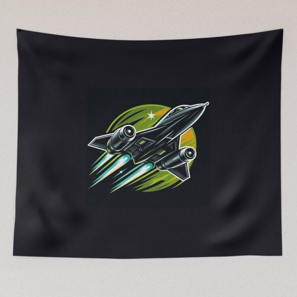 Item preview, Copy of Sr-71 blackbird with green flames designed and sold by BeztProductz.
