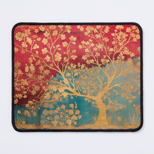 Item preview, Antique Persian Tree of Life Kashan Carpet Print designed and sold by GrinGalore.