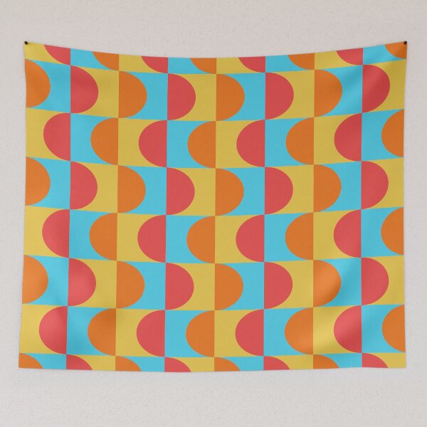 Item preview, Retro mid century abstract colorful pattern designed and sold by pauloneill-art.
