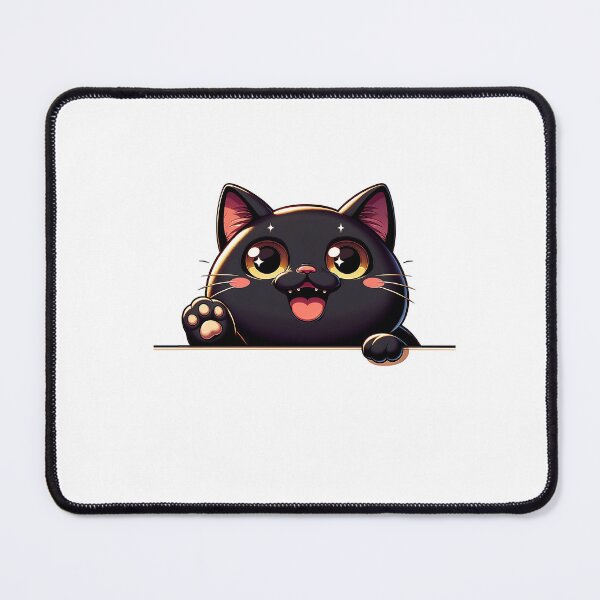 Item preview, Cat peeking, Black cat cartoon design designed and sold by ArtshopDRM.