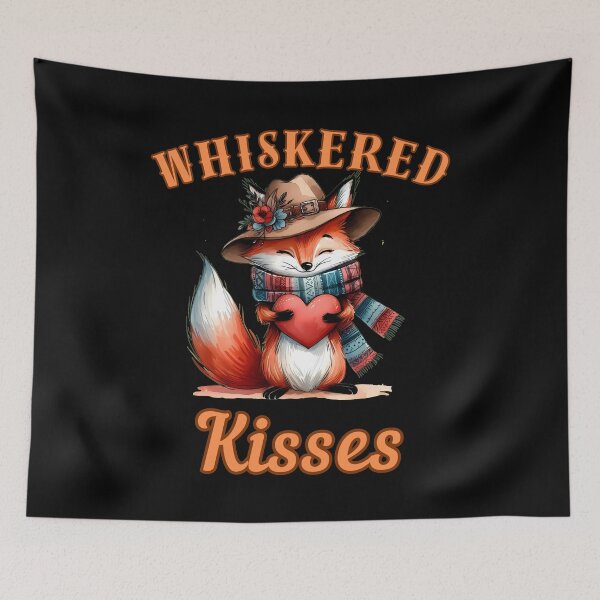 Item preview, Whisker Kisses. fox watercolor designed and sold by FoxVibes.