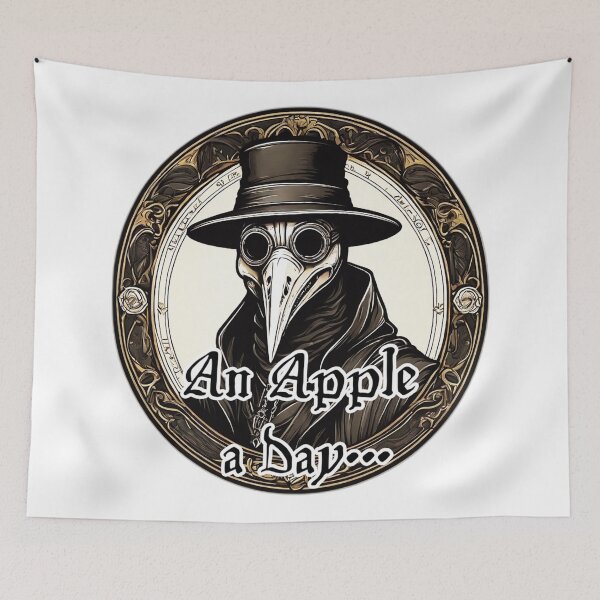 Item preview, An Apple a Day Keeps The Plague Doctor Away designed and sold by Ridiculam Toga.
