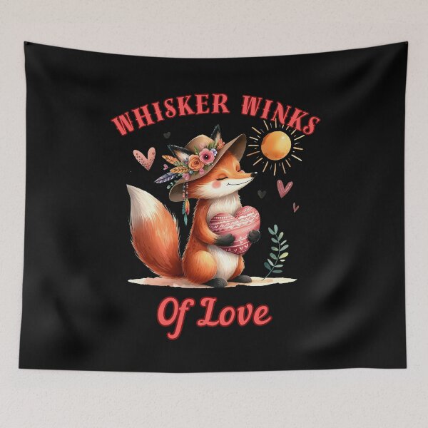Item preview, Whisker Winks of Love. retro fox designed and sold by FoxVibes.