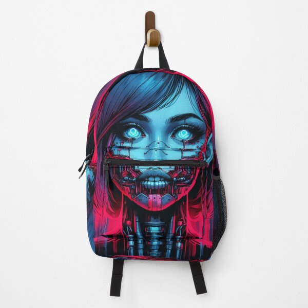 Item preview, Cyberpunk Cute Girl with Cybernetic Face designed and sold by RESToRAPTOR.