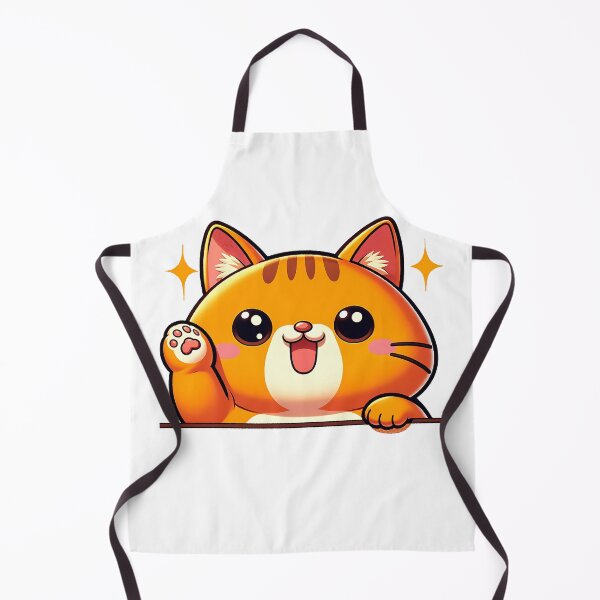 Item preview, Cat peeking, Orange color cat cartoon design designed and sold by ArtshopDRM.
