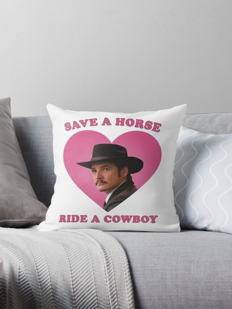 Thumbnail 1 of 4, Pillow, Save the horse ride a cowboy designed and sold by gvarathom.