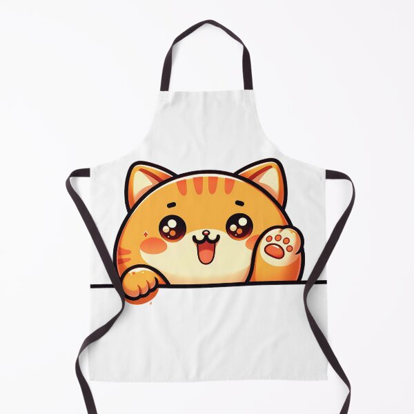 Item preview, Cat peeking, Orange color cat cartoon design designed and sold by ArtshopDRM.