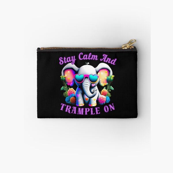 Item preview, Stay Calm And Trample On. elephant portrait designed and sold by ElephantVibes.