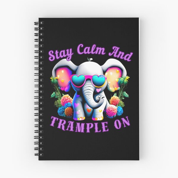 Item preview, Stay Calm And Trample On. elephant portrait designed and sold by ElephantVibes.