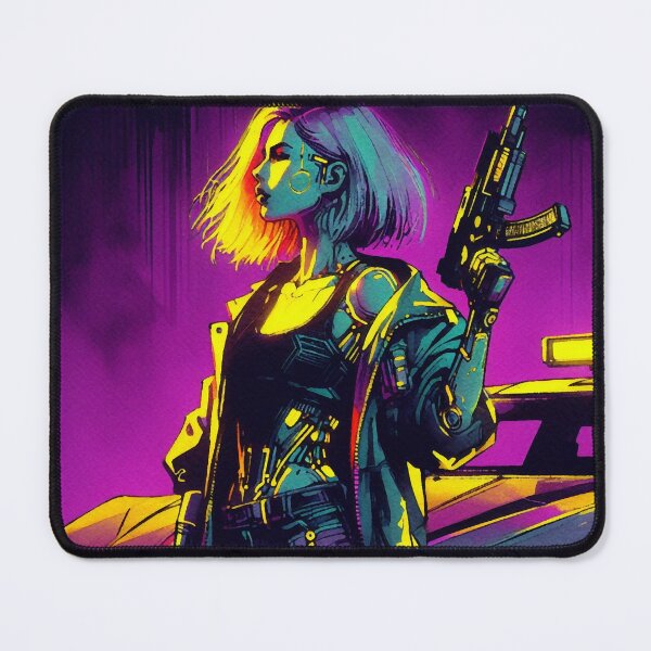Item preview, Cyberpunk Neon Girl with Car designed and sold by RESToRAPTOR.