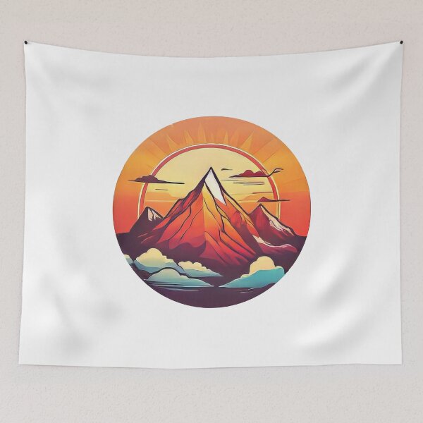 Item preview, Sunny Mountain Emblem Sticker (973) designed and sold by WASjourney.