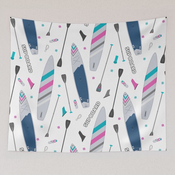 Item preview, Seamless pattern with Inflatable paddle supboard, serfing designed and sold by Nattalu.