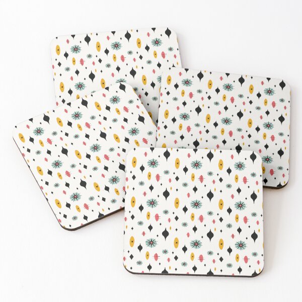 Item preview, Midcentury Pattern - Retro Print - Beige - Pink - Teal designed and sold by DreamersPlan.