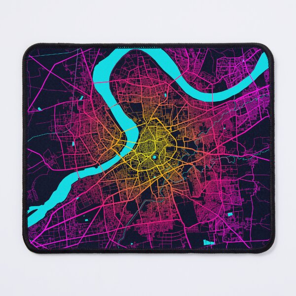 Item preview, Surat City Map of Gujarat, India - Neon designed and sold by deMAP.