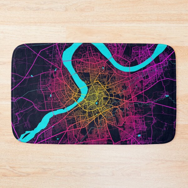 Item preview, Surat City Map of Gujarat, India - Neon designed and sold by deMAP.