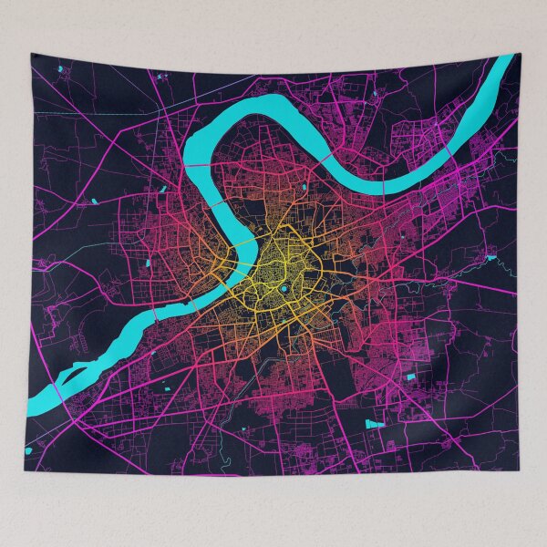 Item preview, Surat City Map of Gujarat, India - Neon designed and sold by deMAP.