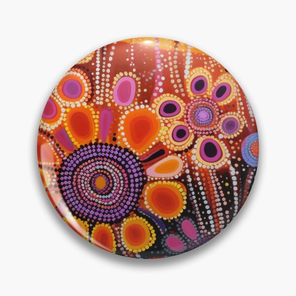 Item preview, Aboriginal Inspired Dot Art - Desert Wildflowers designed and sold by GrinGalore.
