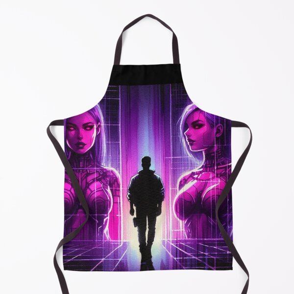 Item preview, Cyberpunk Neon Man and Holographic Women designed and sold by RESToRAPTOR.