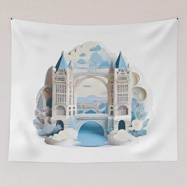 Item preview, London Bridge Paper Art Sticker (979) designed and sold by WASjourney.