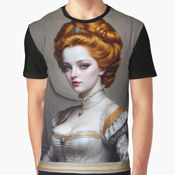 Lady Plavious Of The House Of Reyphion Stunning AI Concept Art Portrait by Xzendor7 Graphic T-Shirt
