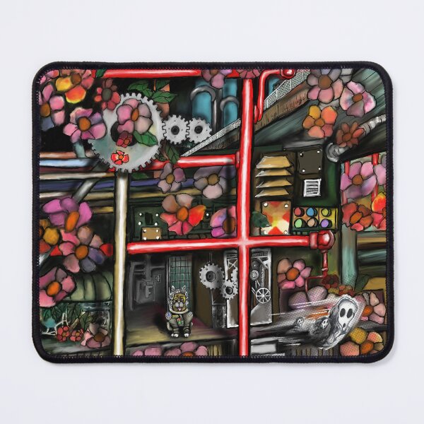 Item preview, mechine flowers and spacedog/3ghosts designed and sold by roger blackmon.