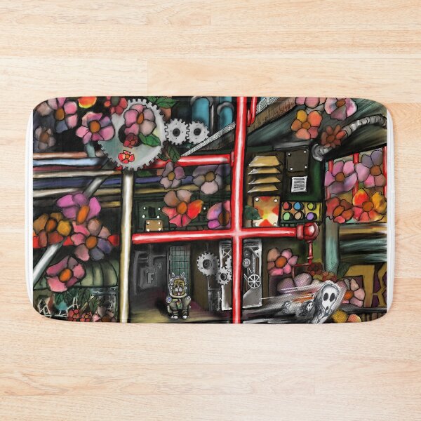 Item preview, mechine flowers and spacedog/3ghosts designed and sold by roger blackmon.