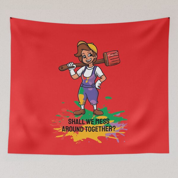 Item preview, Woman painter with a huge brush designed and sold by HarridanCreates.