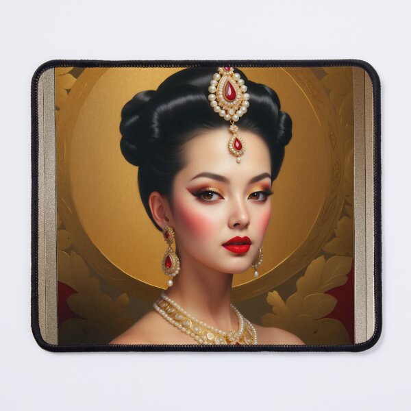 Item preview, The Elegant Lady Dyna Lucinda Beautiful AI Concept Art Portrait by Xzendor7 designed and sold by Xzendor7 Digital Art Creations.