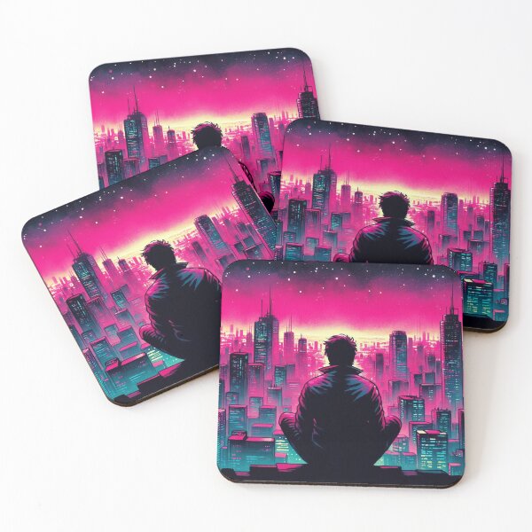 Item preview, Cyberpunk Silhouette Night Neon City designed and sold by RESToRAPTOR.
