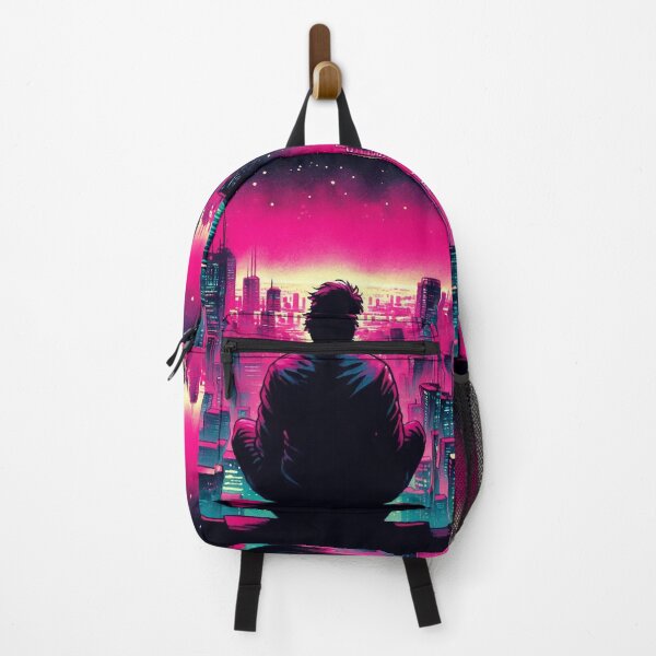 Item preview, Cyberpunk Silhouette Night Neon City designed and sold by RESToRAPTOR.