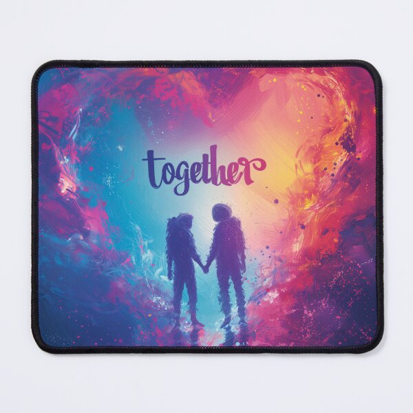 Item preview, Valentines Day gift - Together - Cosmic Love Abstract Valentine's Day Art designed and sold by Mephisto696.