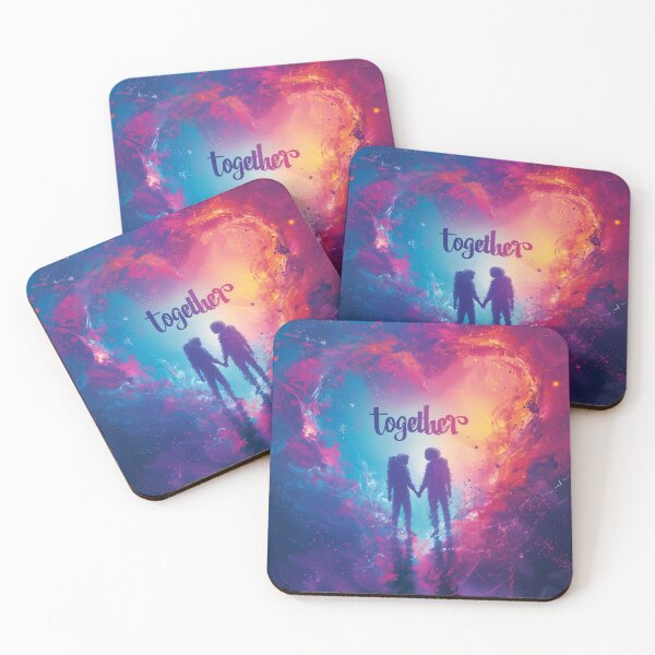 Artikelvorschau, Valentinstagsgeschenk - Gemeinsam - Kosmische Liebe Abstrakte Valentinstagskunst entworfen und verkauft von Mephisto696.