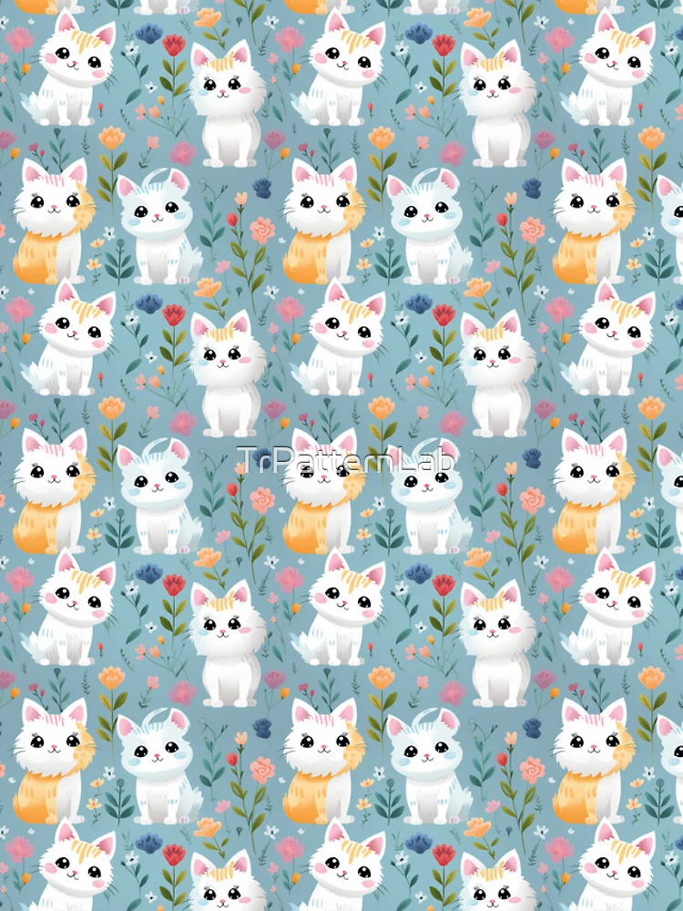 Thumbnail 5 of 5, iPhone Case, Charming kitten pattern designed and sold by TrPatternLab.