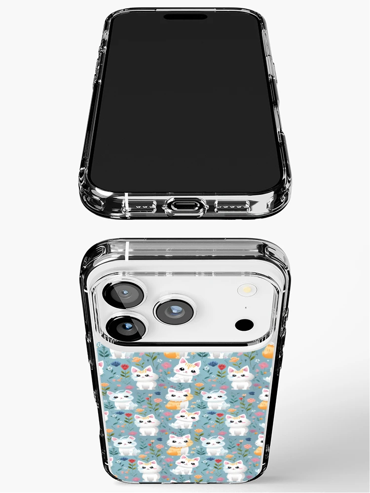 Thumbnail 3 of 5, iPhone Case, Charming kitten pattern designed and sold by TrPatternLab.