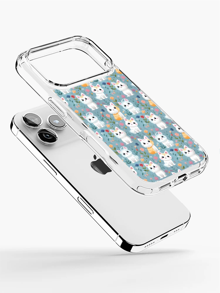 Thumbnail 2 of 5, iPhone Case, Charming kitten pattern designed and sold by TrPatternLab.