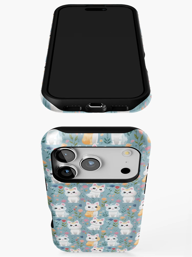 Thumbnail 3 of 4, iPhone Case, Charming kitten pattern designed and sold by TrPatternLab.