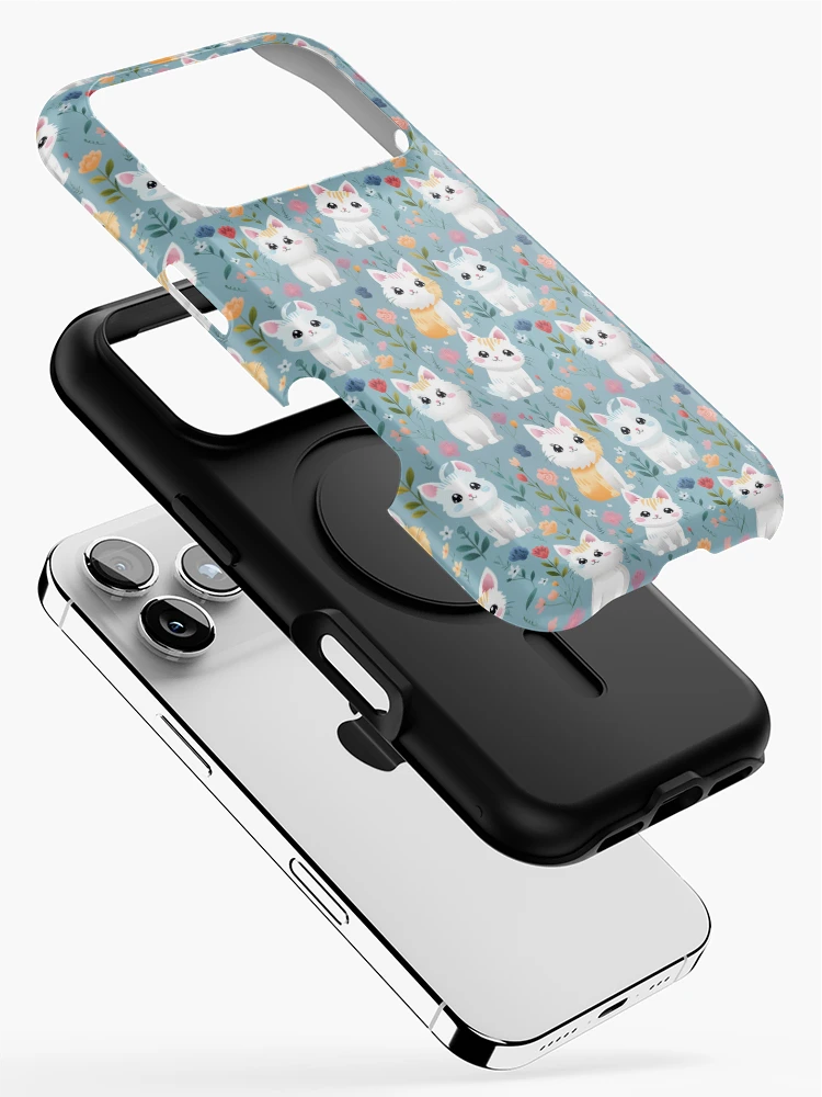 Thumbnail 2 of 4, iPhone Case, Charming kitten pattern designed and sold by TrPatternLab.