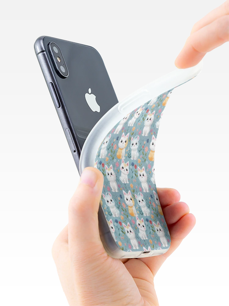 Thumbnail 4 of 5, iPhone Case, Charming kitten pattern designed and sold by TrPatternLab.