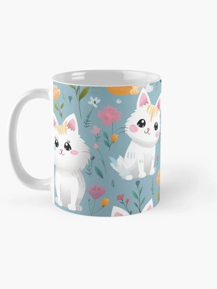 Thumbnail 5 of 6, Coffee Mug, Charming kitten pattern designed and sold by TrPatternLab.
