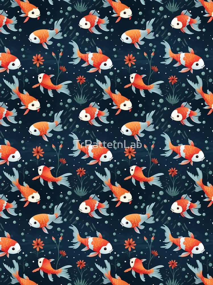 Thumbnail 5 of 5, iPhone Case, Cartoon koi fish pattern designed and sold by TrPatternLab.