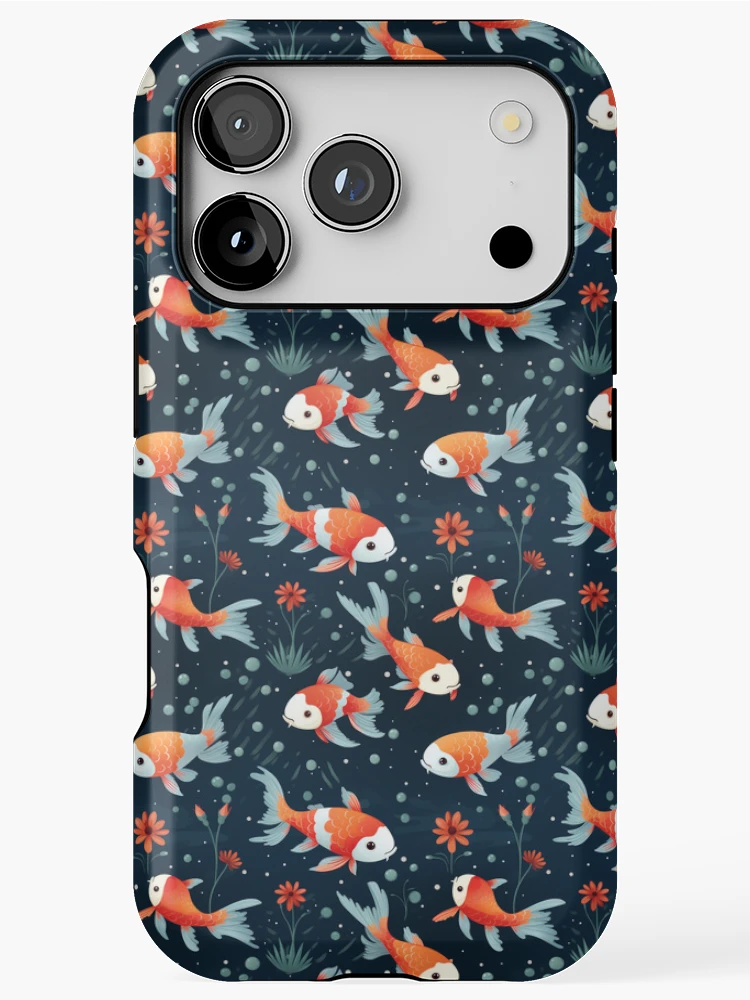 Thumbnail 1 of 4, iPhone Case, Cartoon koi fish pattern designed and sold by TrPatternLab.