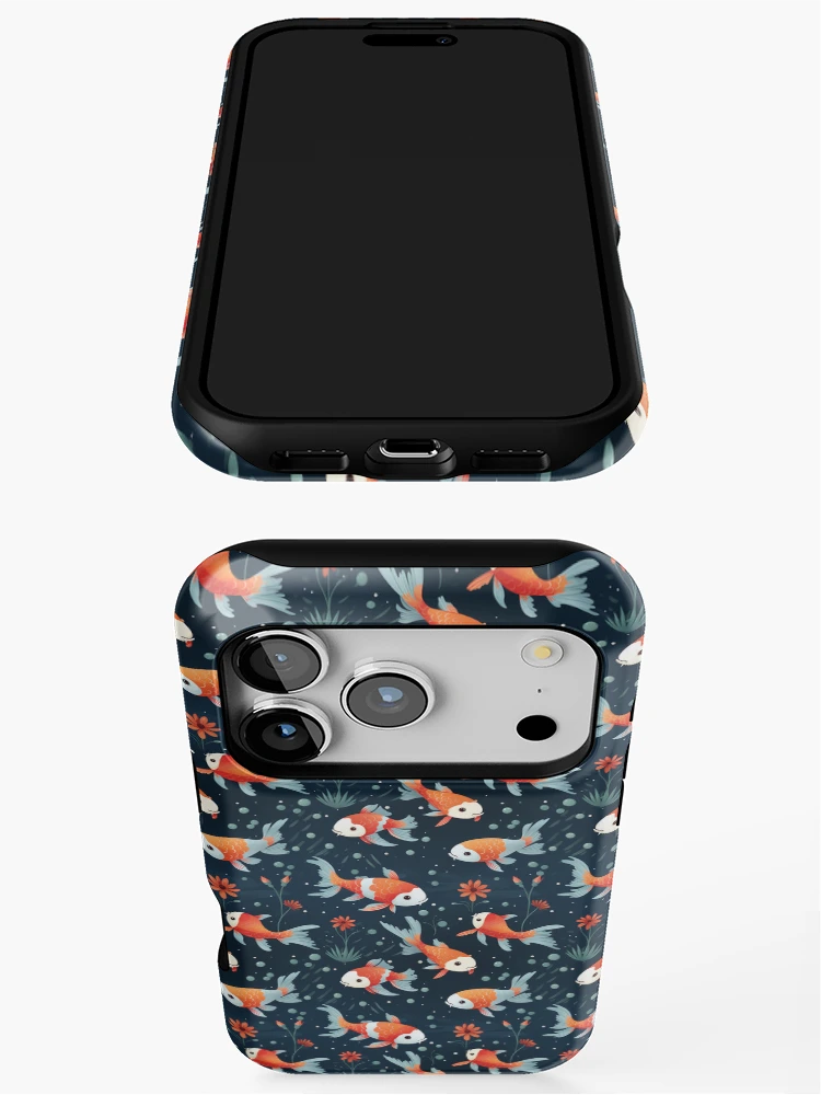 Thumbnail 3 of 4, iPhone Case, Cartoon koi fish pattern designed and sold by TrPatternLab.
