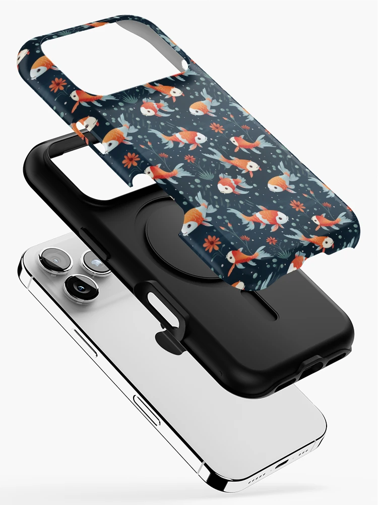 Thumbnail 2 of 4, iPhone Case, Cartoon koi fish pattern designed and sold by TrPatternLab.