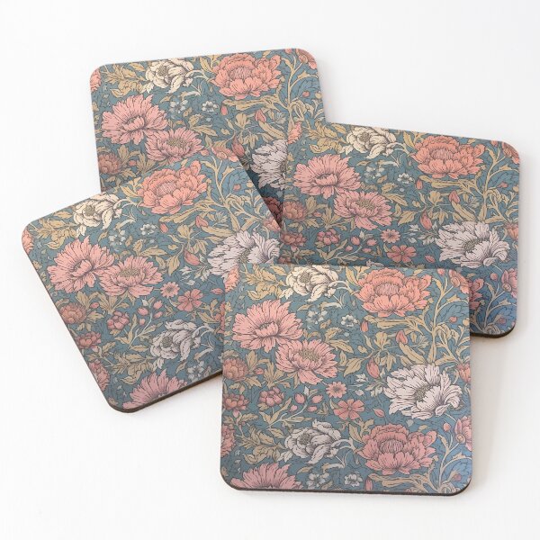 Item preview, Blue Vintage Floral - William Morris Flowers - Pink and Blue designed and sold by DreamersPlan.