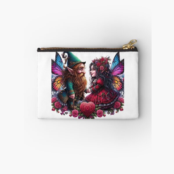 Item preview, Gothic Couple  Dwarfs  with  wings  goth  happy valentines day  designed and sold by Expressions-Sel.