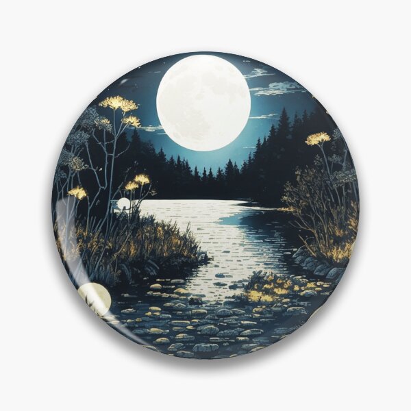 Item preview, Night Lights Lake Reflection Major Arcana Card Silent Night designed and sold by Pixel Waite.