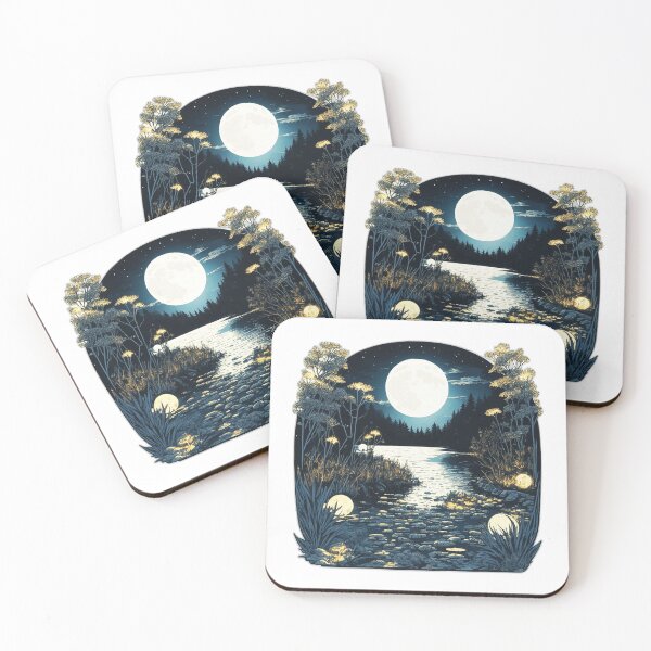 Item preview, Night Lights Lake Reflection Major Arcana Card Silent Night designed and sold by Pixel Waite.