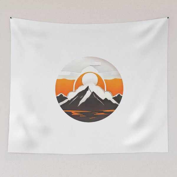 Item preview, Minimalist Mountain and Sun Logo (997) designed and sold by WASjourney.